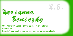 marianna beniczky business card